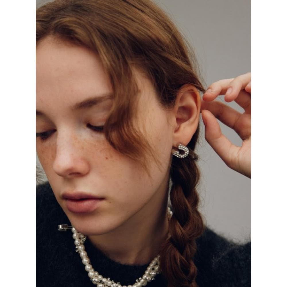 VINTAGE HOLLYWOOD Crystal Clip Slice Earrings VH239OEA00