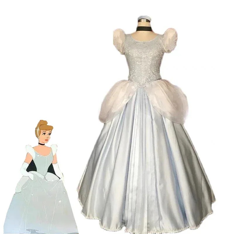 新品【BIG-SALE限定】【コスプレ】シンデレラドレスCinderellaコスプレ変身仮装変装ロングドレスプリンセスシンデレラドレスハロウィンステージ服舞台演出服