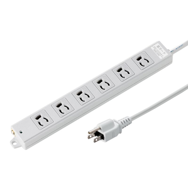 工事物件雷ガードタップ 3P 6個口 3m TAP-K6SP-3