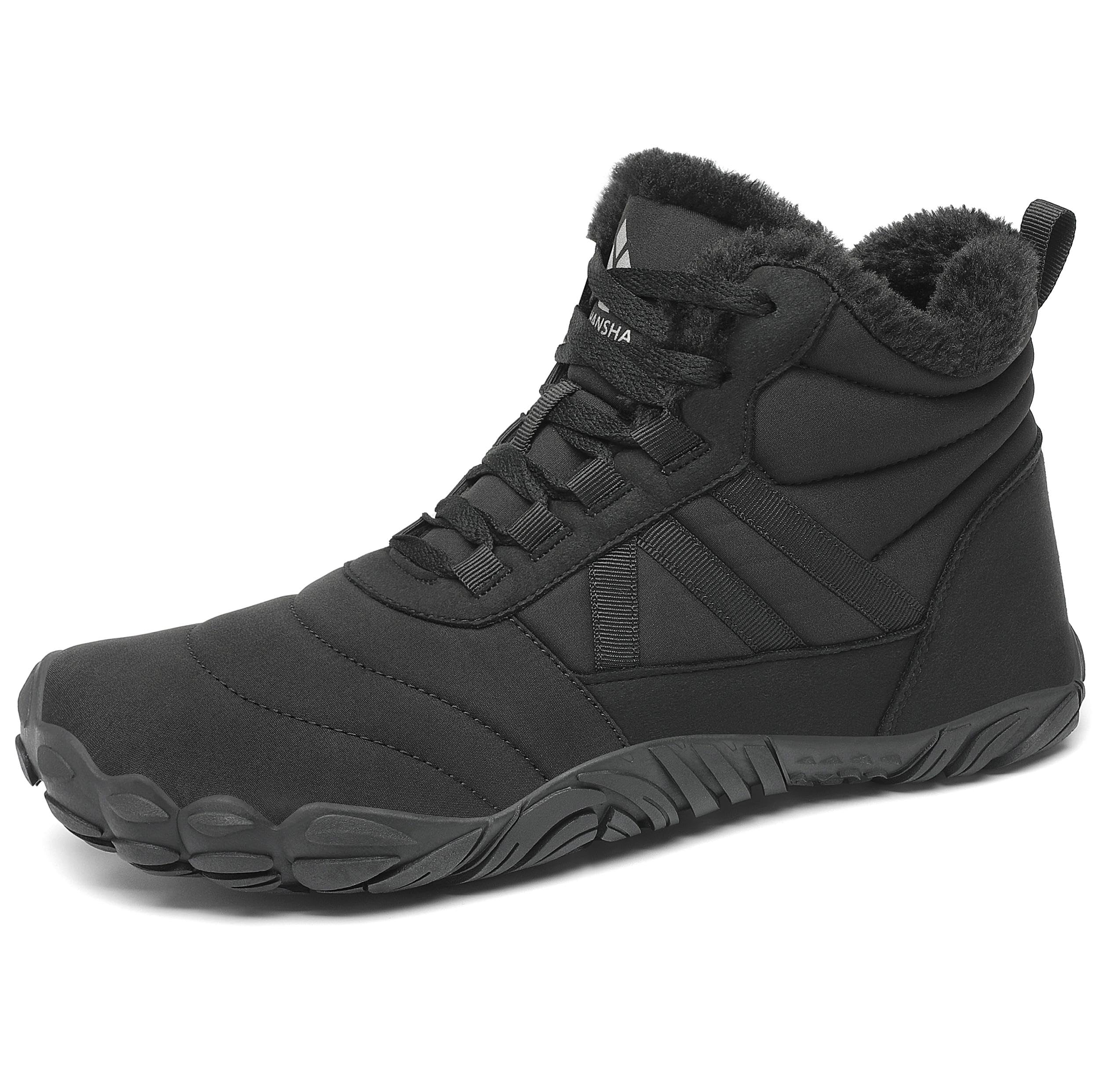[Mishansha] ベアフットシューズ メンズ レディース 冬靴 防滑 暖かい ボア 防寒靴 登山 北海道 ハイカット 冬ブーツ 男女兼用, ブラック, 26.5 cm 4,898円