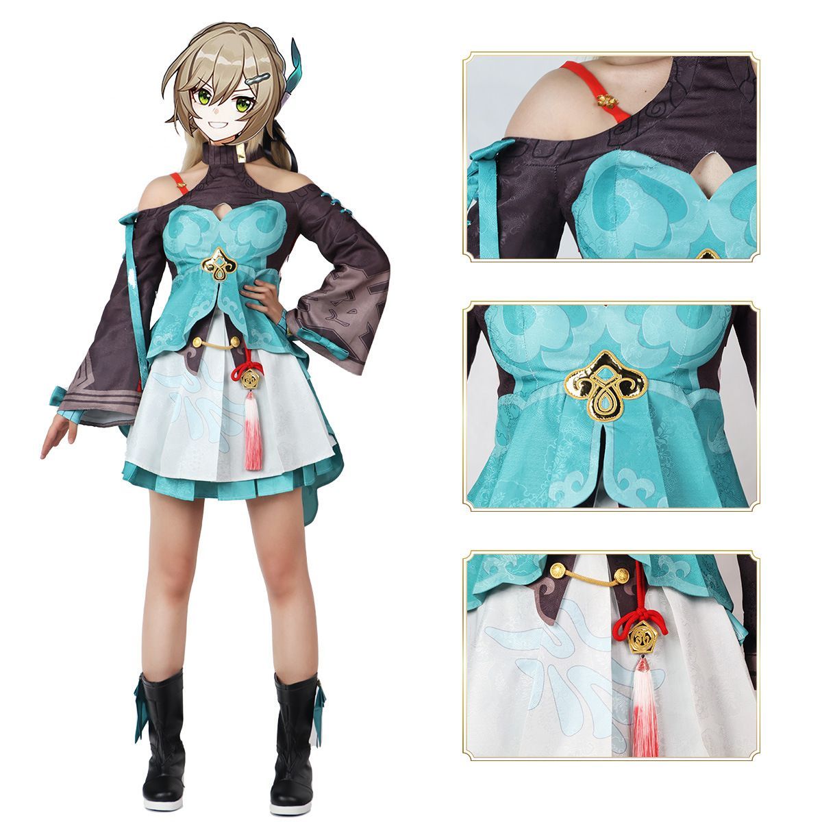 崩壊 スターレイル 青雀 セイジャク コスプレ衣装 ウイッグ付き 崩壊 スターレイル ヒロイン Qingque コスプレ衣装 コスチューム ハロウィン クリスマス 制服 大人 子供 7,500円