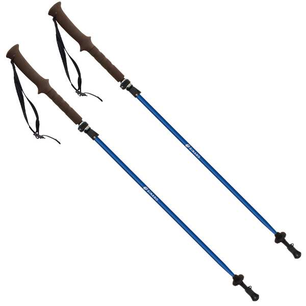 シナノ トレッキングポール フォールダーTWIST 115 使用100-115cm（折りたたみ36cm） ブルー #510207 2本組