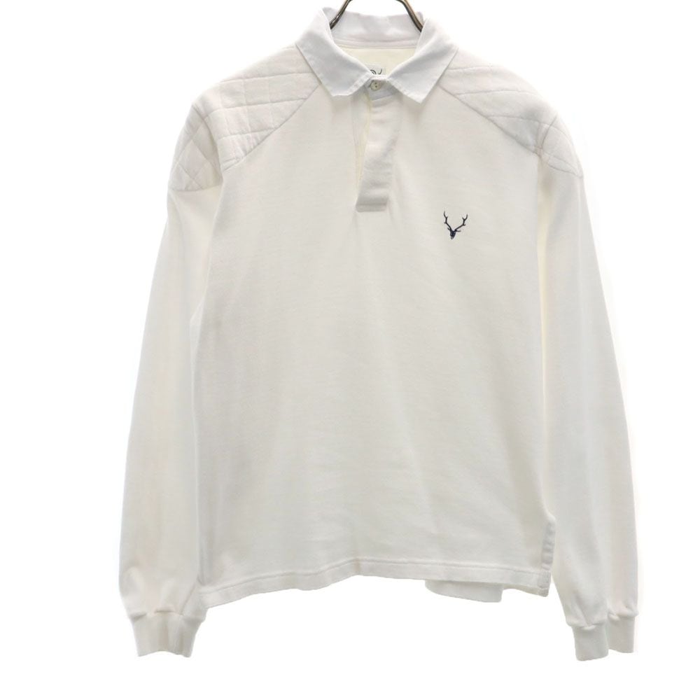 サウスツーウエストエイト イギリス製 長袖 ポロシャツ 32 ホワイト South2 West8 メンズ