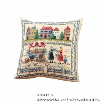 オリムパス オノエメグミ 刺しゅうキット　クッション　6058/街の風景