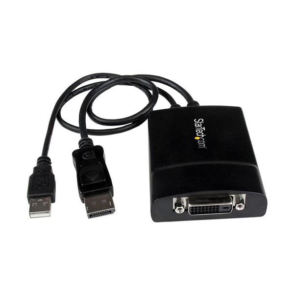 StarTech.com DisplayPort-DVIデュアルリンク アクティブ変換アダプタ 37cm オス／メス2560x1600対応 ブラック DP2DVID2 1個