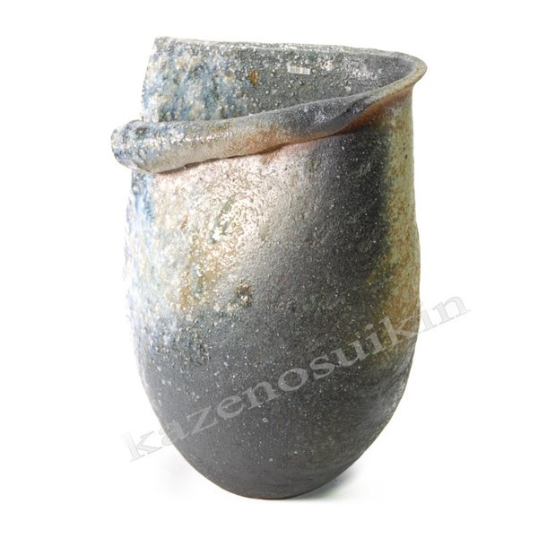 灰窯変しずく花入　12号 （信楽焼花瓶花入れ花器壺壷水盤一輪挿しフラワーベースＨ）インテリア雑貨