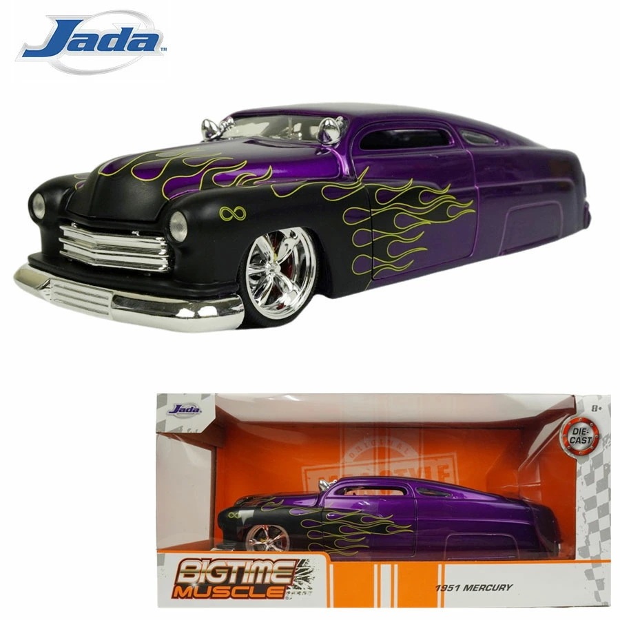 ダイキャスト 1/24 箱入り ミニカーJADA 1951 MERCURYジャダトイズ マーキュリー クーペ ダイキャストカーパープル 紫 PURPLE ローライダー カスタム