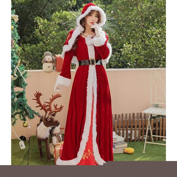 [新作入荷 2枚2OO円OFF！]サンタ コスプレ サンタコス サンタコスプレ クリスマス サンタクロース コスチューム サンタ衣装 帽子 長袖 レディース セクシーサンタ ハロウィン仮装