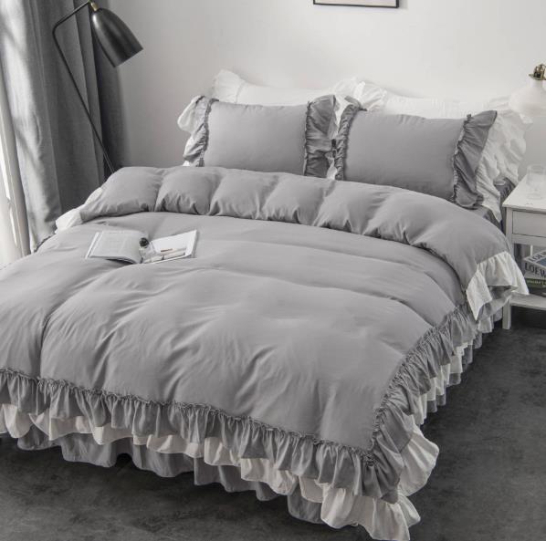 シングル セミダブル 3点セット 四季通用 お姫様風 掛け布団カバー ベッドスカート 枕カバー 敷き布団カバー 掛け布団カバー 寝具カバーセット