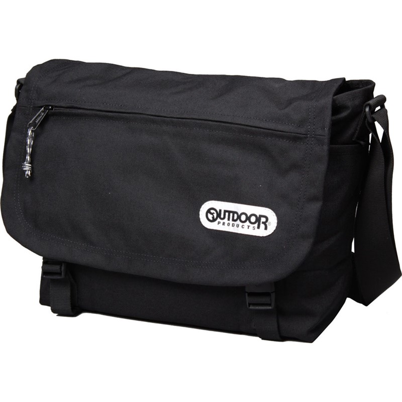 outdoorproducts(アウトドア プロダクト) アウトドア フラップショルダー ブラック カジュアルショルダーバッグ (6203110)