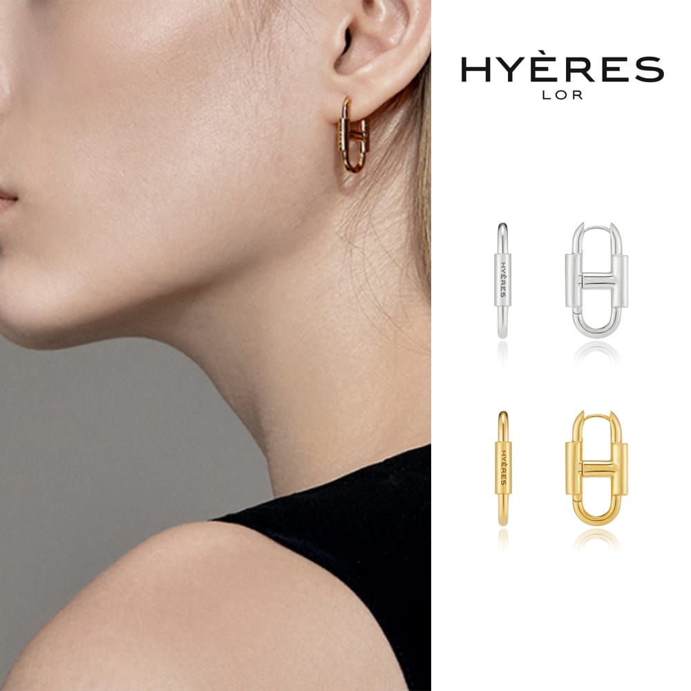 おトク】 LOR] [HYERES Heriter S earring emblem silver ピアス COLOR:Yellow -  flaviogimenis.com.br