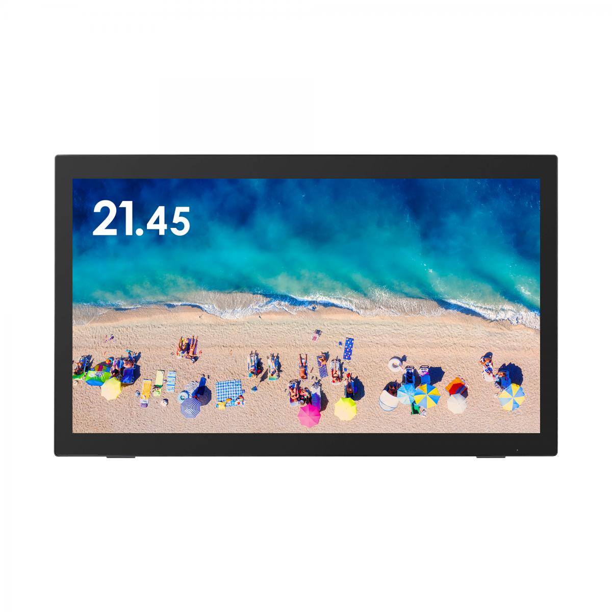 グリーンハウス 21.45型 ワイドタッチパネル 液晶ディスプレイ GH-LCT22D-BK USBハブ機能 DisplayPort搭載 タッチパネル ブラック