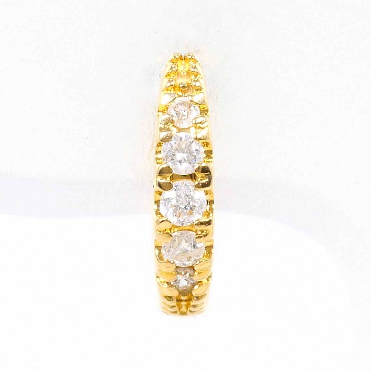 K18 18金 YG イエローゴールド ピアス(片耳) ダイヤモンド 0.06ct 総重量約0.5g レディース 中古