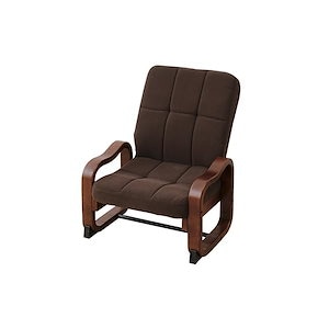 【即納】山善 高座椅子 ミドルバック 立ち座りがラク 高さ調節可能 ぐらつきにくい 完成品 モカブラウン SKC-56H(MBR)6
