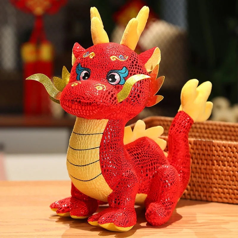 辰年マスコットレッドゴールデンドラゴン人形おもちゃギフト干支人形布人形 5,438円