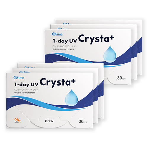 ワンデーUVクリスタ 30枚 (6箱)UVカット 高含水レンズ 潤い 両眼3ヵ月分