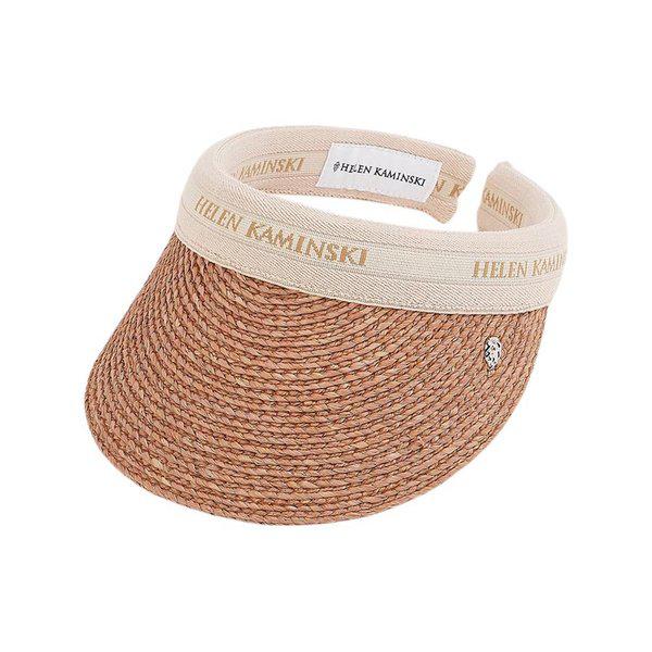 [ヘレンカミンスキー] SS26 女性 ビアンカ8 バイザー ハット HAT52204 NOUGAT NATURAL LOGO _EMT