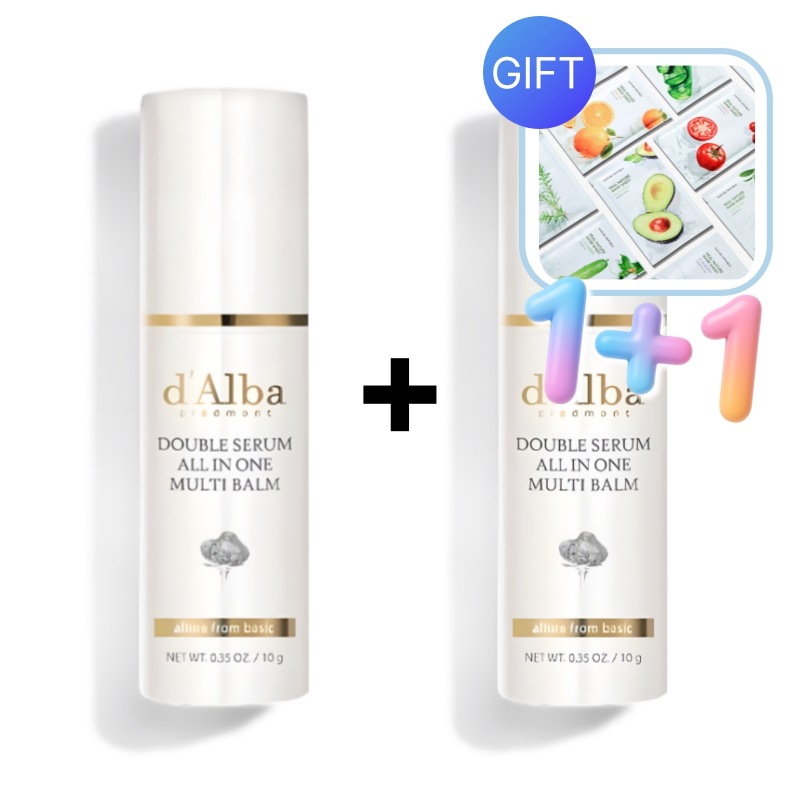 ダブルセラム オールインワン マルチバーム 10g×2本 携帯便利 韓国コスメ 保湿バーム スティックタイプ マルチケア 乾燥対策 低刺激 敏感肌対応 リップケア ネイルケア