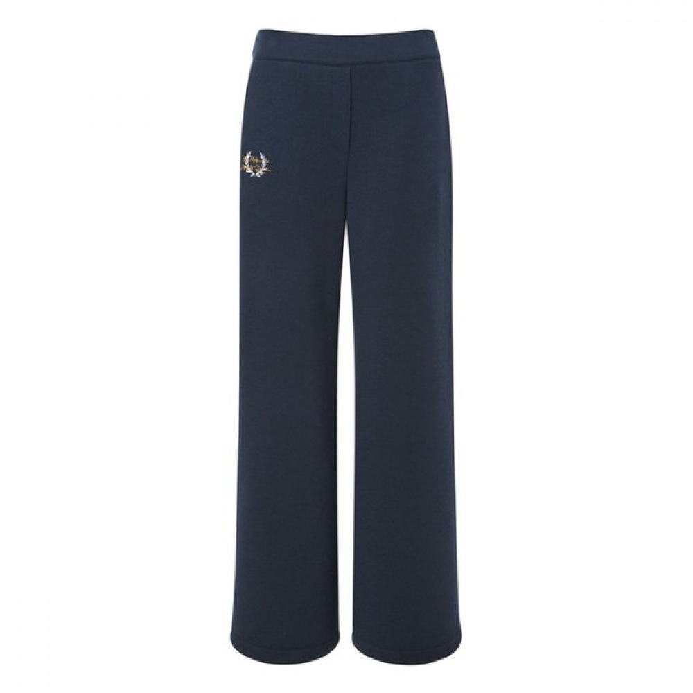 [ヘッジズレディース] 25SS エンブロイダリーポイントスウェットパンツネイビー HSPA5B200N2