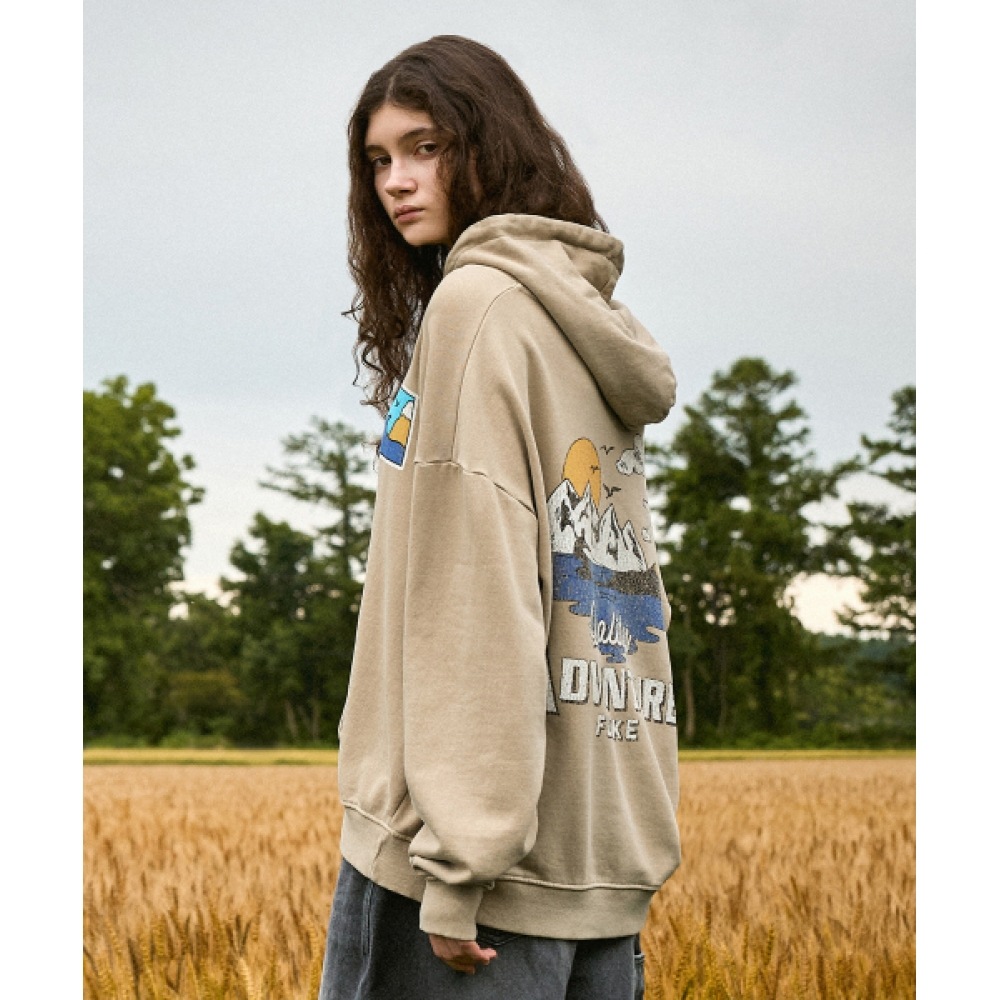 フルークマウンテンアドベンチャークラックパーカー Tシャツベージュ FHT710