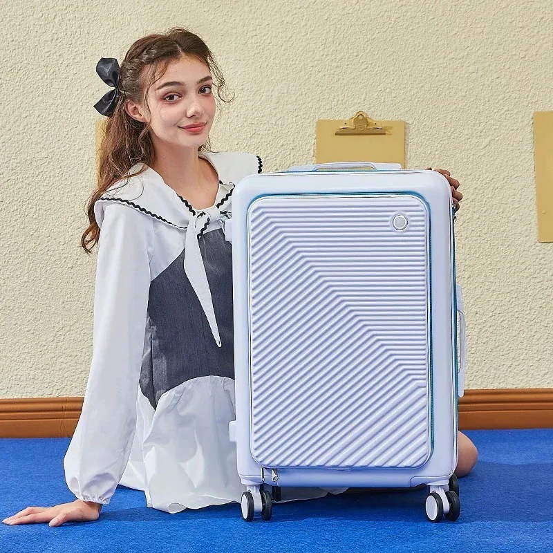 フロントハーフオープン スーツケース 前開きスーツケース 4輪 旅行鞄 旅行かばん TSAロック搭載 キャリーケース キャリーバッグ 便利な上開き アクタスバッグキャリーバッグ(2-5日出荷)