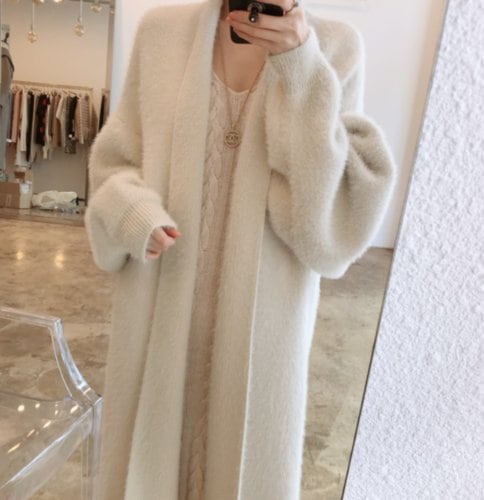 カーディガン ロング ニット カーディガン ニット ノーカラー 防寒対策 長袖 秋冬 カーディガン シック カジュアルスタイル シンプル 無地 羽織り シンプル 大人かわいい