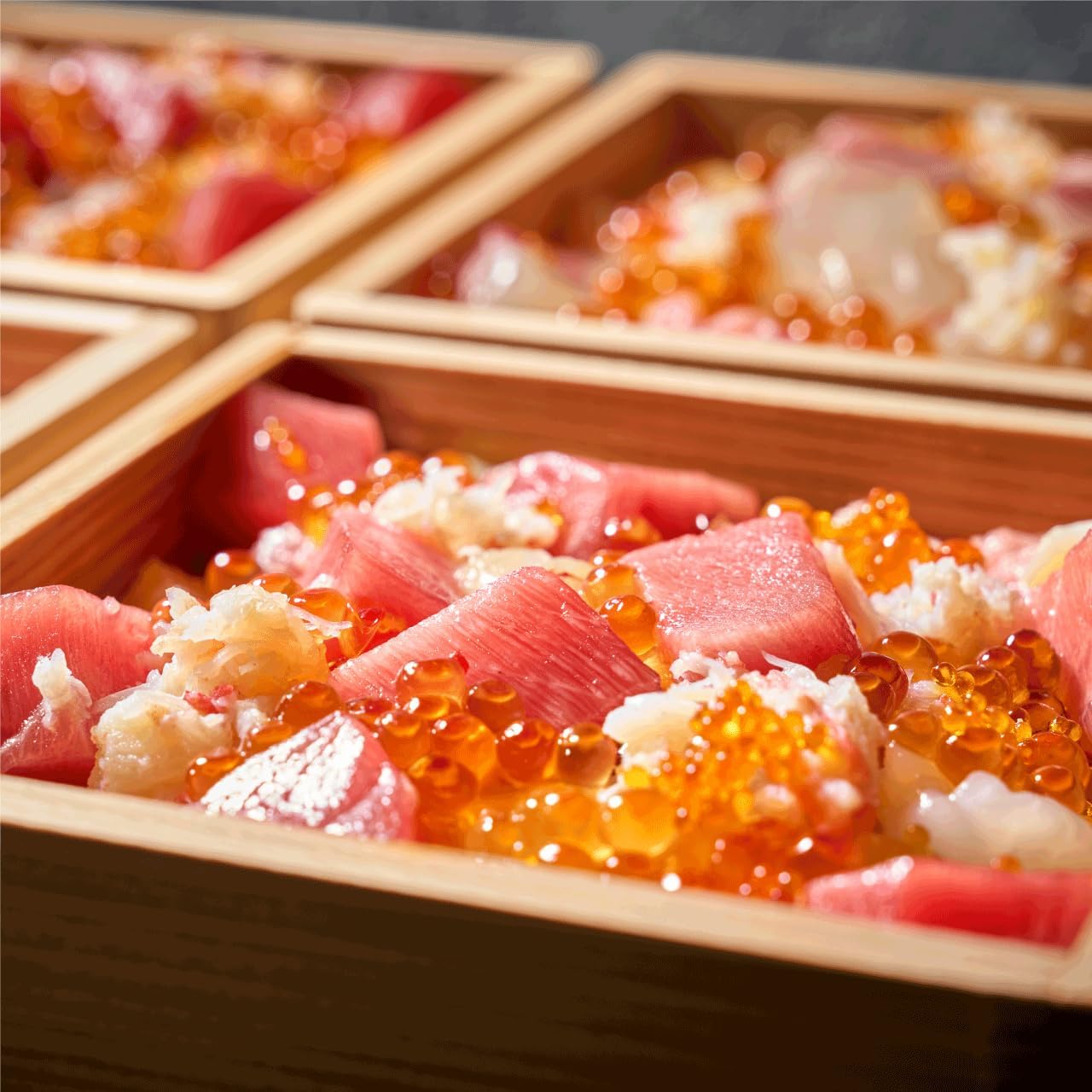 お祝い専用 コトブキ海鮮丼 プラチナまぐろ大トロ 熟成本まぐろ 中トロ 大トロ 真鯛昆布締め 海鮮丼のタレ すし飯の素 いくら 蟹 数の子 ほたて 海老 ねぎ 母の日 父の日 敬老の日 お中元 お歳暮
