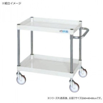 サカエ CSパールワゴン中量タイプ パールホワイト CSP-6062SEW
