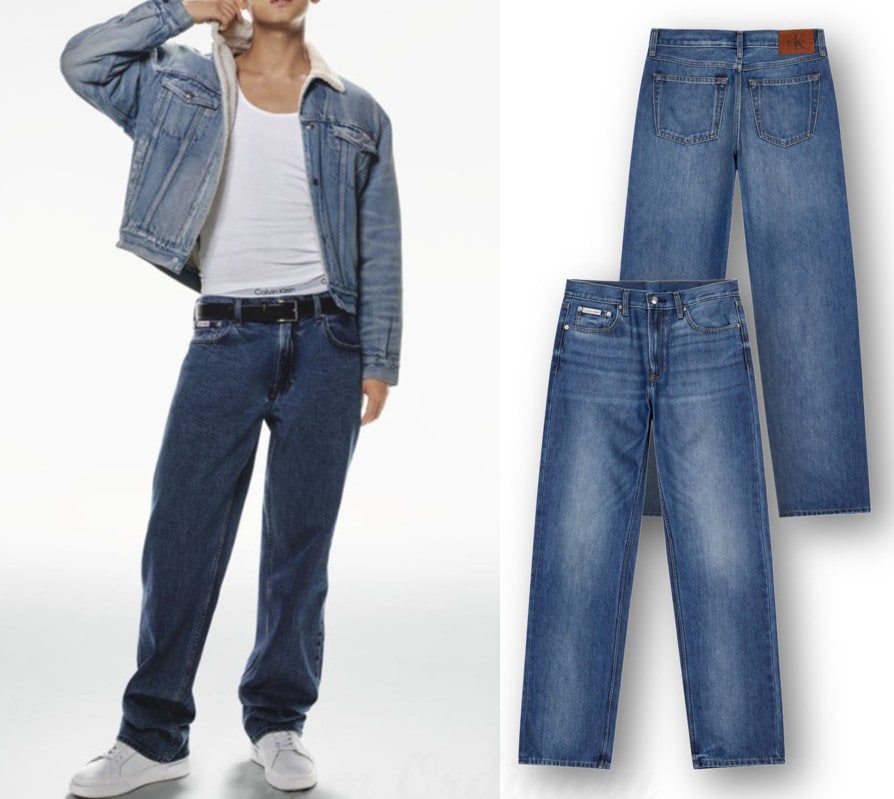 90s Straight Fit Mid Blue 37.5 Jeans (4RD909G-PTT)