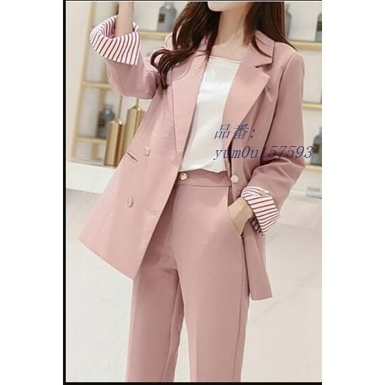 ダブルブレスト 2点セット 卒業式 入社 ビジネススーツ スーツ パンツ パンツスーツレディース カジュアル オフィス 通勤 OL セレモニー お宮参り ジャケット