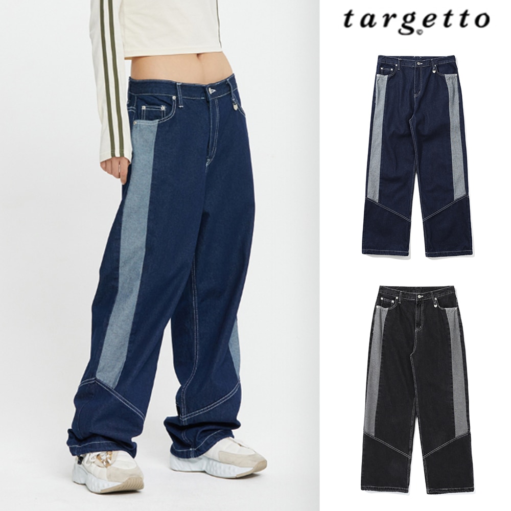 [TARGETTO] INCISION DENIM JOGGER PANTS