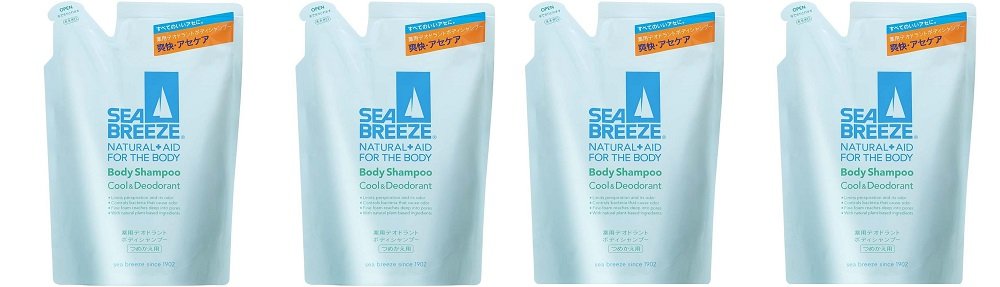 【まとめ買い】シーブリーズ ボディシャンプー クール&デオドラント つめかえ 400ｍｌ×4個 400ミリリットル (x 4)