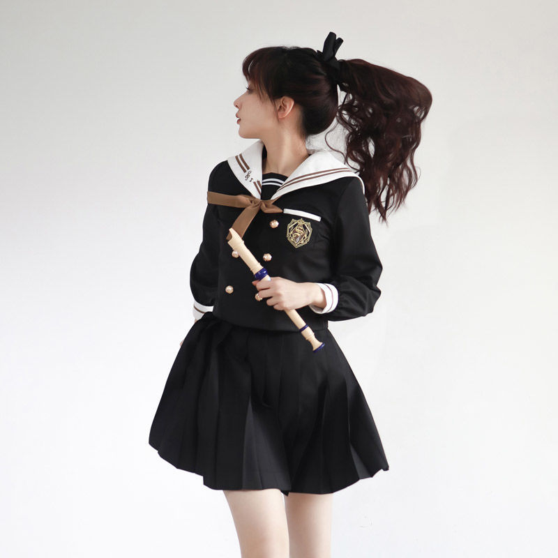 涼しく楽ちんセットアップ 韓国ファッションかわいい 制服 セーラー服 大学生風スーツ二点セット