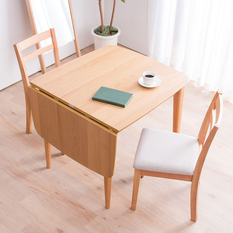 テーブル 伸長式ダイニングテーブル3点セット 幅80-120cm＋ダイニングチェア2脚 ダイニングセット イス いす 伸縮 伸張