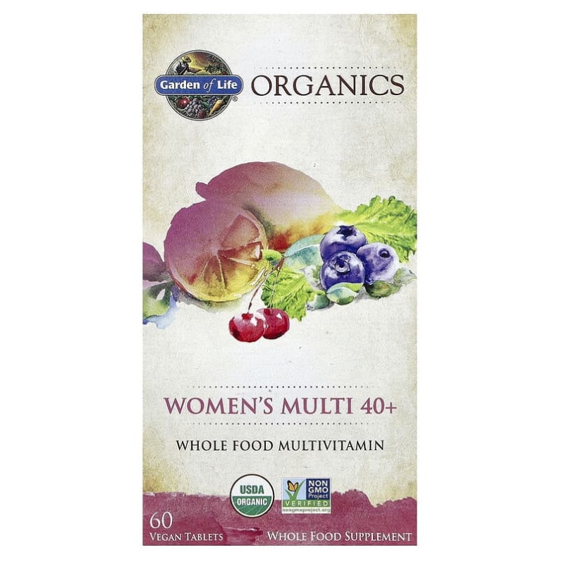 オーガニクス 女性向けマルチ40＋ ヴィーガンタブレット60粒 8,024円