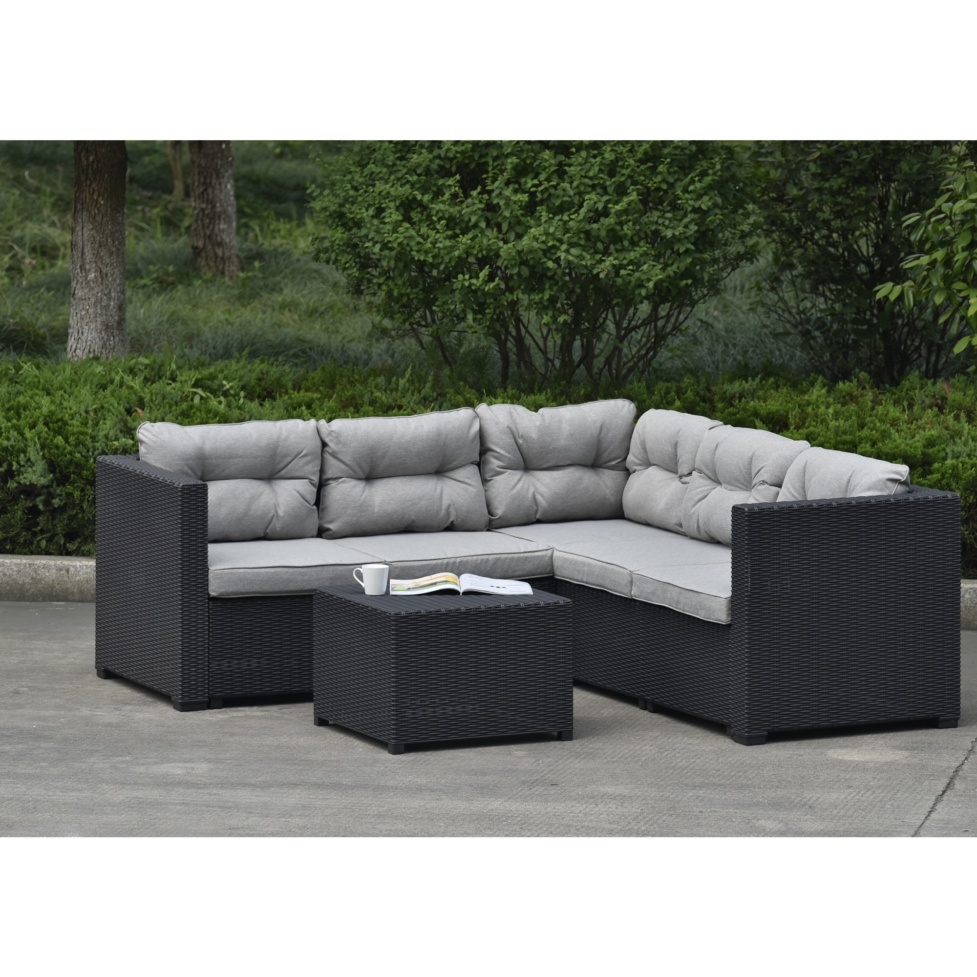 ラタン調 ガーデンファニチャー ガーデンテーブル ガーデンチェアー ラタン調 テーブル 家具 樹脂 ねじなし 楽組 ホテル カフェ ベランダ テラス 屋外家具 高級 テラス ソファ ガーデンソファー