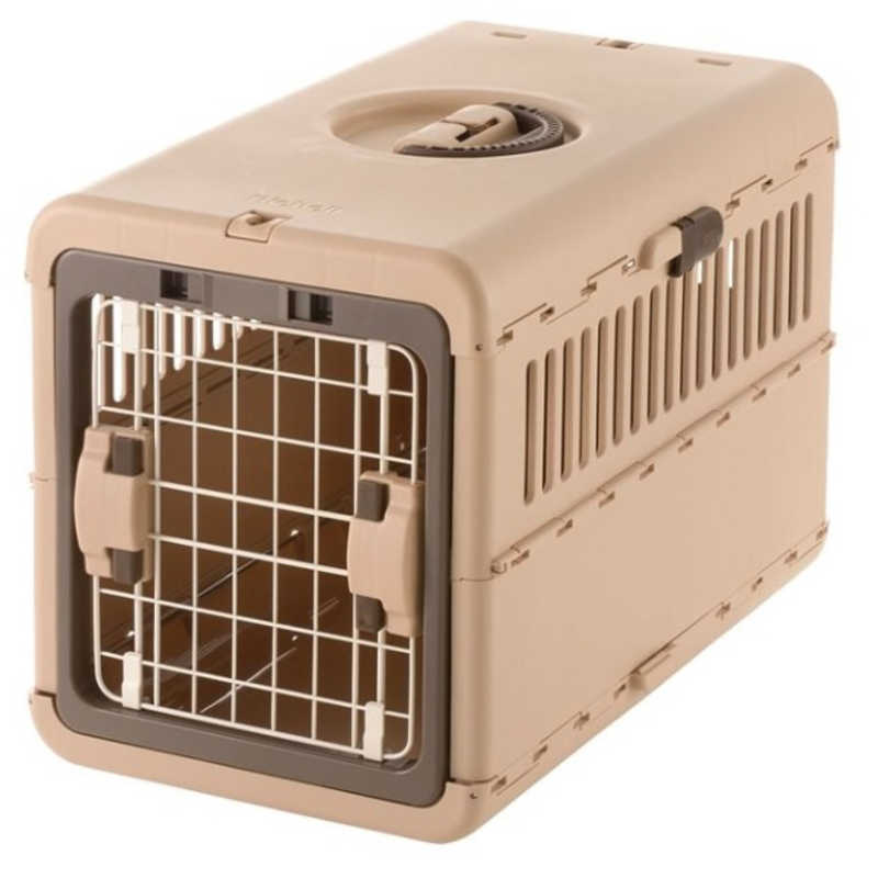 リッチェル　キャンピングキャリー 折りたたみ M(ダークブラウン)[小型犬猫用]