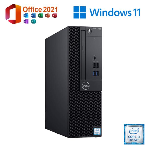 美品 中古パソコン デスクトップパソコン 省スペース Windows11 Office2021 DELL Optiplex 3060 SFF 第8世代 Corei5 メモリ8GB SSD256GB D 22,176円