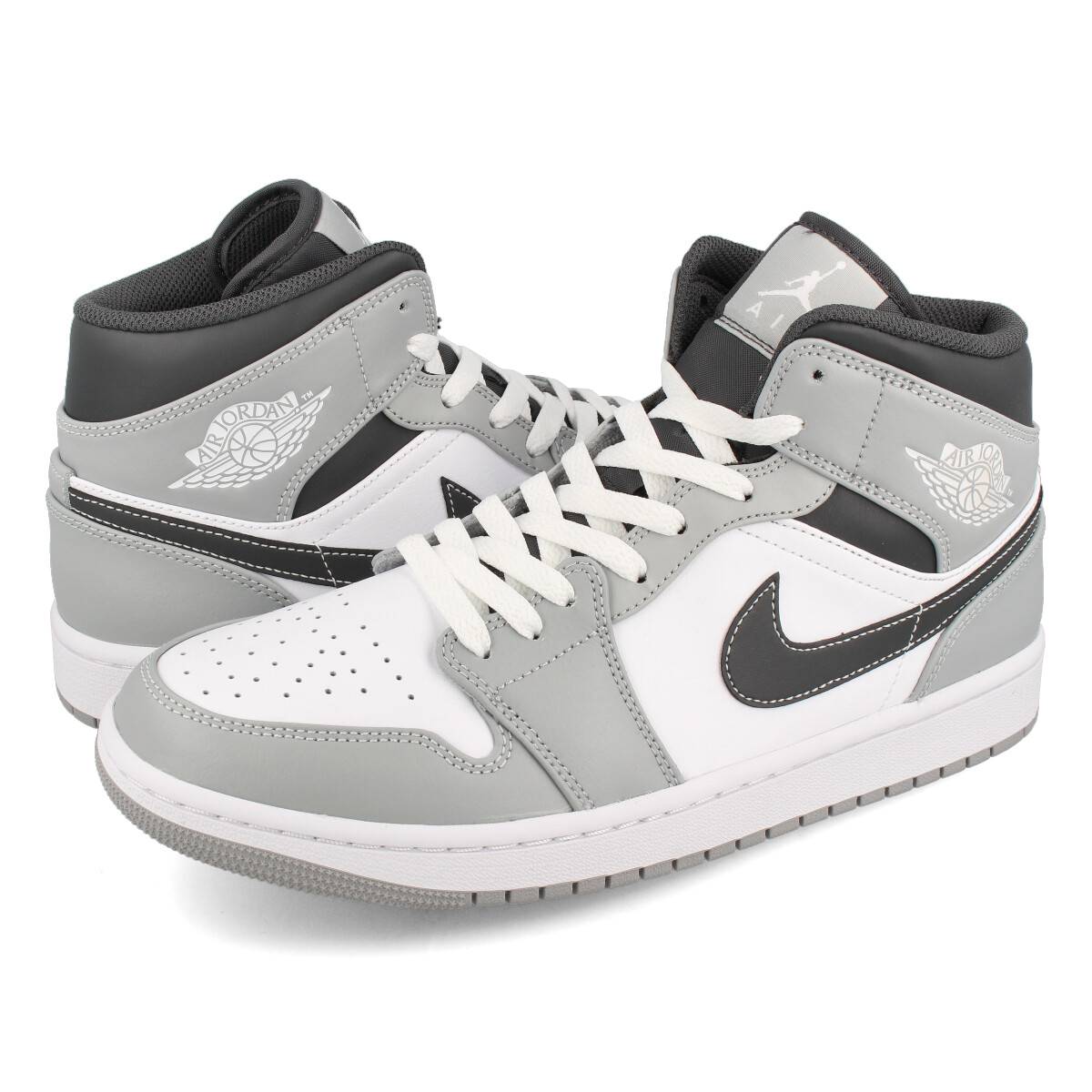 AIR JORDAN 1 MID LIGHT SMOKE GREY/WHITE/ANTHRACITE