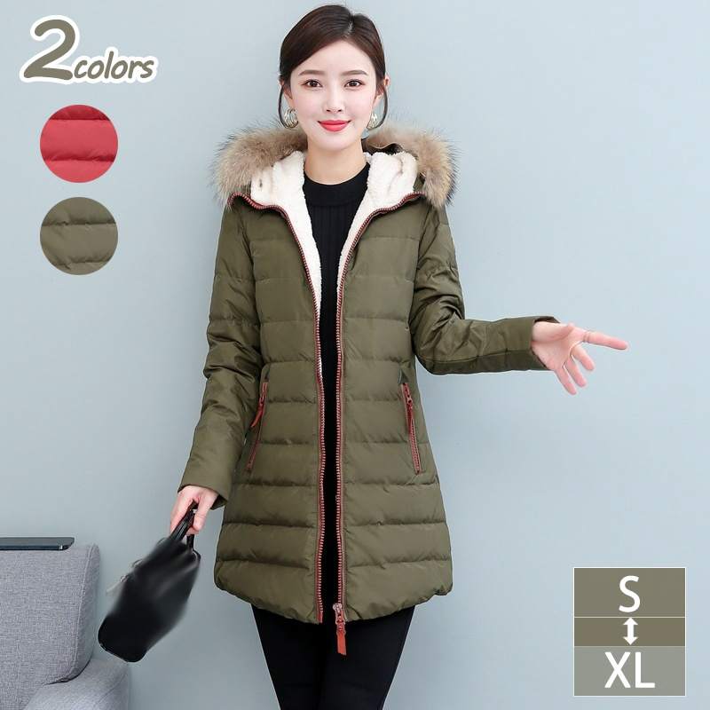 ダウンジャケット レディース フード付き インナーダウンコート レディースダウン 春秋冬 中綿ジャケット 大きいサイズ マキシ丈 シームレス 美シルエット 大きいサイズ シンプル 冬 パープル 女の子