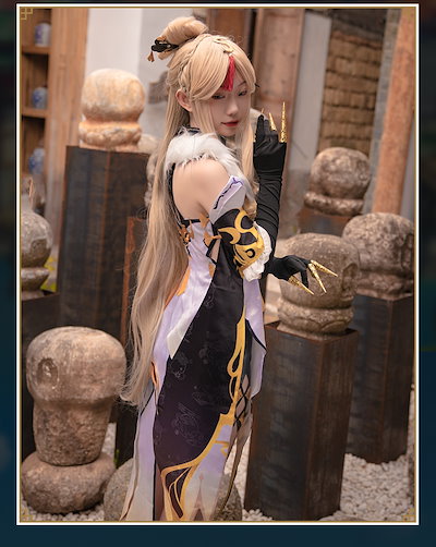 R③3 原神 Genshin 璃月七星 凝光 岩 コスプレ 衣装 ぎょうこう R③3 原神 Genshin 璃月七星 凝光 岩 コスプレ 衣装 ぎょうこう