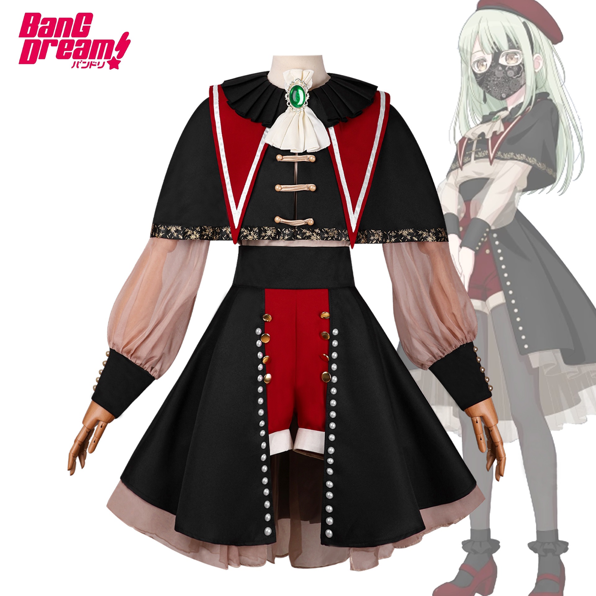 BanG Dream!Ave Mujica二次元アニメ衣装若葉睦コスプレ衣装演出服