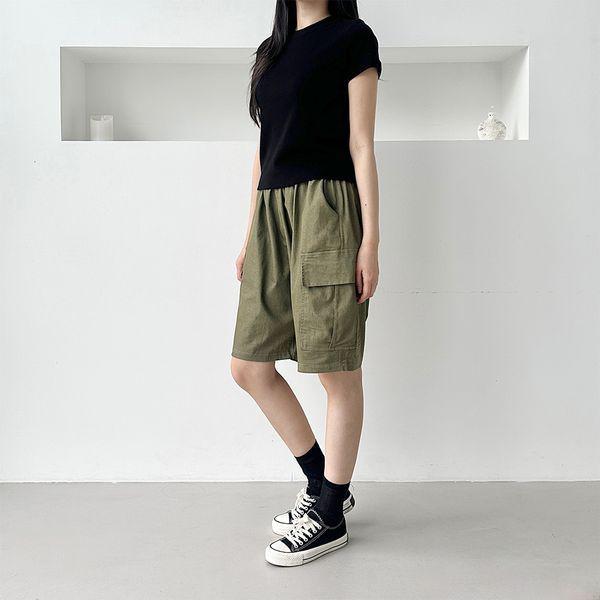 女性バルーンカーゴウォッシングバミューダバンディングショートパンツSDW PTH SSD1002342_P404232902 4,918円