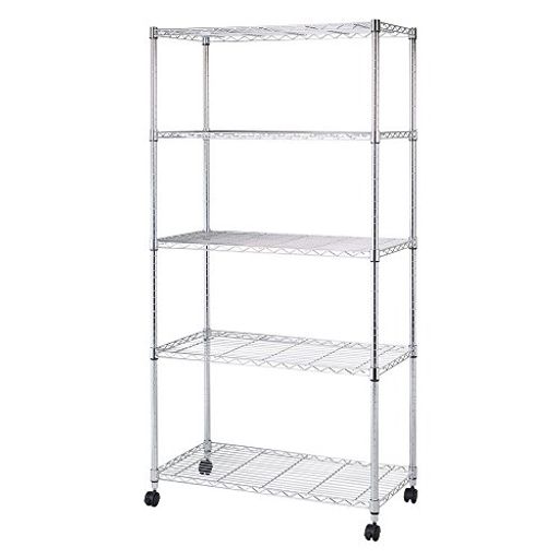 ルミナス互換 メタルルミナスラック スチールラック 棚 収納 防サビ加工 頑丈 耐荷重80KG 5段 用途に応じたオプションパーツも豊富 ポール径25MM 幅90×奥行46×高さ180CM キャ...