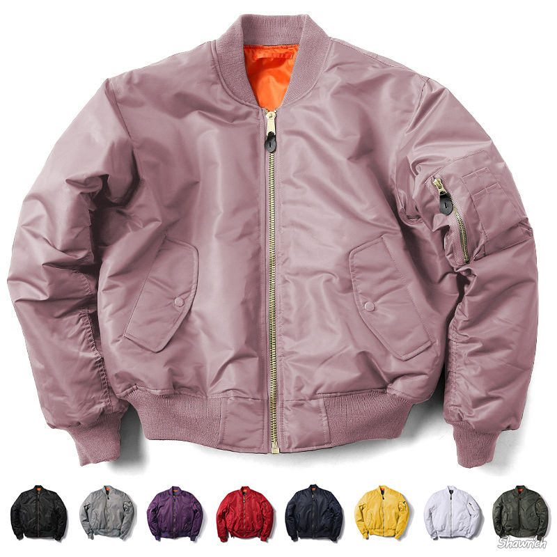 MA-1 ミリタリージャケット メンズ ジャケット ブルゾン フライトジャケット ミリタリー アウター スタジャン スカジャン MA1 春秋冬 綿ジャケット 綿入り 厚手 無地 短い 大きい