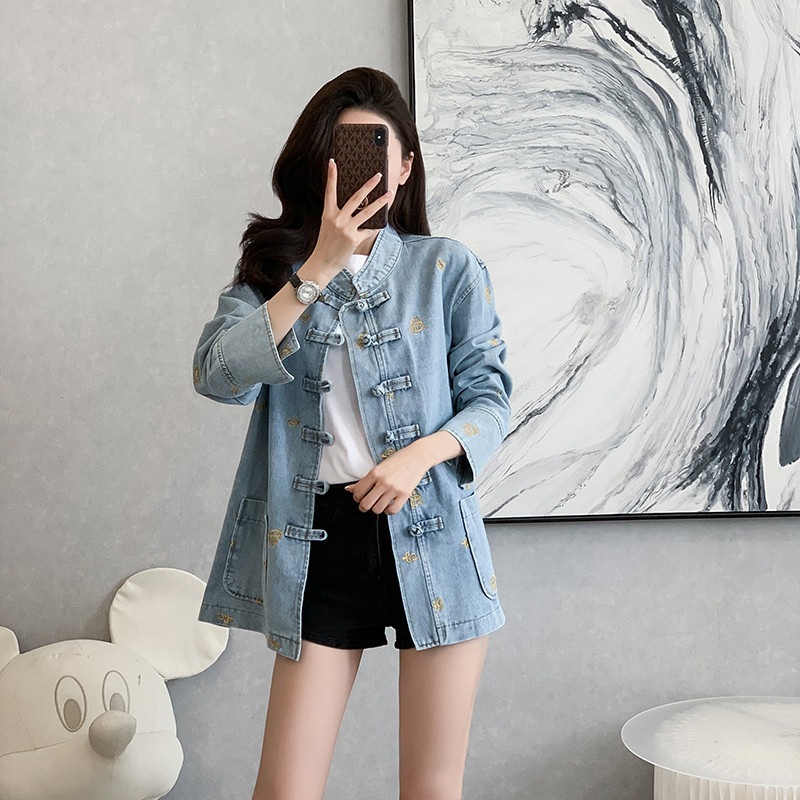 ジャケット デニム カジュアル 春秋 長袖 合わせやすい