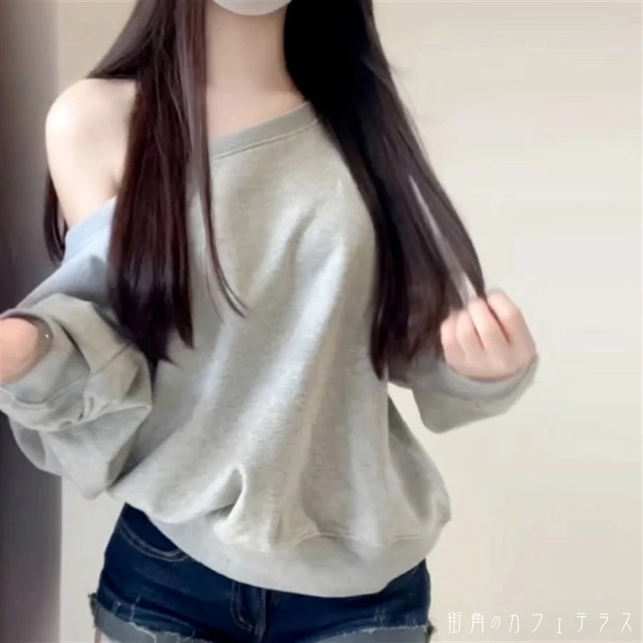 トップス セーター ロング丈 ゆる 長袖 Uネック Aライン フレア プルオーバー かわいい 大人可愛い 大人女子 こなれ感 シンプル カジュアル 大人 おしゃれ お洒落 ラフ コンサバ 無地 秋 冬