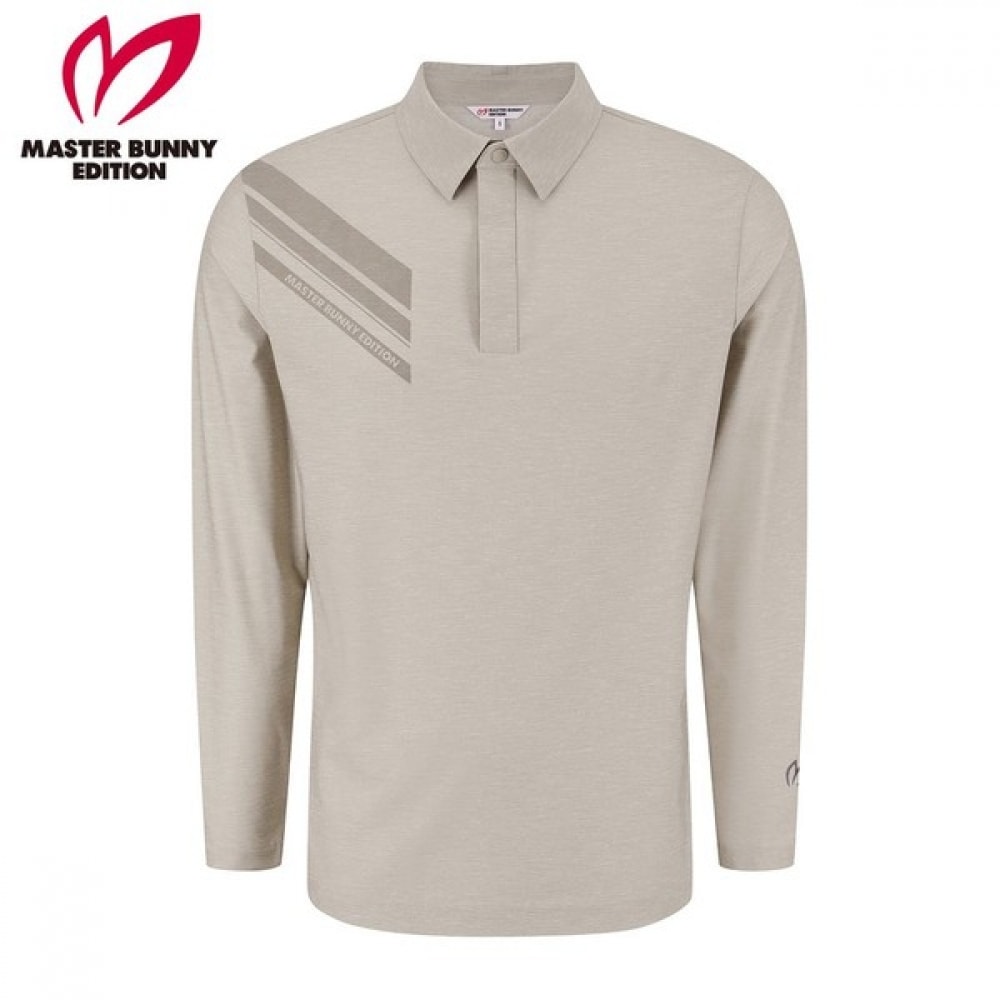 (マスターバニー) メンズダイアゴナルロゴカラーロングスリーブ Tシャツ