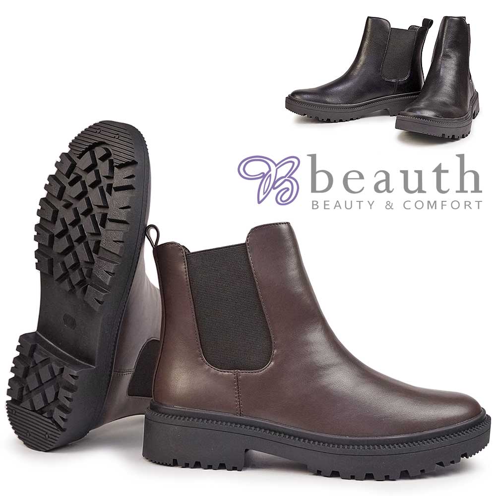 レディース ビュース 防水 サイドゴアブーツ BT-317 ショート 防滑 防寒