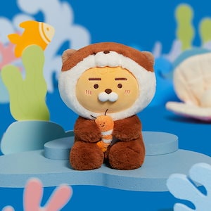 (値下げ中！)カカオフレンズ Rion 特大ぬいぐるみ カカオフレンズ 特大 ライアン ぬいぐるみ 85cm 美品 タグ付 韓国